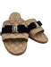 Salvatore Ferragamo Shoe Size 11 Beige & Black Leather Upper Quilted Sandals Beige & Black / 11