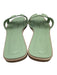 Hermes Shoe Size 42 Mint Green Leather Upper Slide One Strap Mule Flat Sandals Mint Green / 42