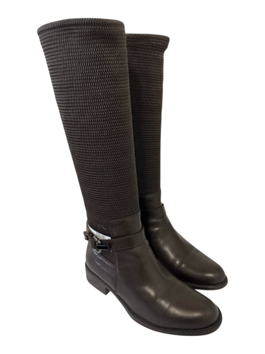 Aquatalia Shoe Size 10.5 Dark Chocolate Brown Leather Upper Buckle Detail Boots Dark Chocolate Brown / 10.5