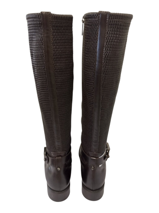 Aquatalia Shoe Size 10.5 Dark Chocolate Brown Leather Upper Buckle Detail Boots Dark Chocolate Brown / 10.5