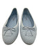 Chanel Shoe Size 42 Light Blue Suede Round Cap Toe Interlocking CC Ballet Flats Light Blue / 42