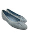 Chanel Shoe Size 42 Light Blue Suede Round Cap Toe Interlocking CC Ballet Flats Light Blue / 42