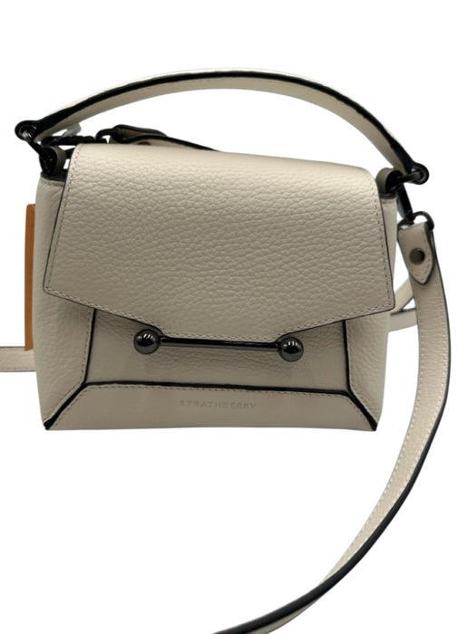Strathberry Bag Small Ivory White Leather Crossbody Strap Ivory White / Small