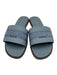 Christian Dior Shoe Size 42 Dusty Blue Leather Textile Logo Open Toe Sandals Dusty Blue / 42