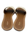 Celine Shoe Size 41 Beige & Tan Leather Textile Triomphe Open Toe Slide Sandals Beige & Tan / 41