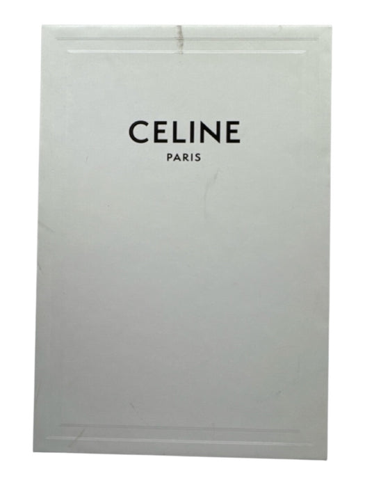 Celine Shoe Size 41 Beige & Tan Leather Textile Triomphe Open Toe Slide Sandals Beige & Tan / 41