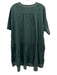 Pomander Place Size XXXL Dark Green & Pink Cotton Short Sleeve Gathered Dress Dark Green & Pink / XXXL
