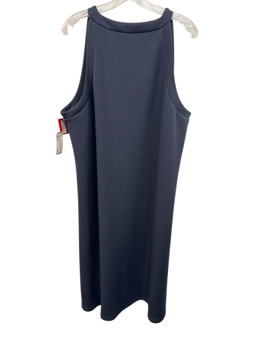 Spanx Size 3X Navy Blue Modal Blend Sleeveless Side Stripe Midi Dress Navy Blue / 3X