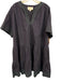 Pomander Place Size XXL Navy blue & green Cotton Short Sleeve Gathered Dress Navy blue & green / XXL