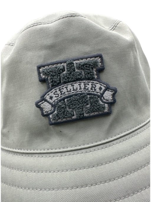 Hermes Gray & Blue Cotton Patch Boucle Bucket Hat Gray & Blue / 60