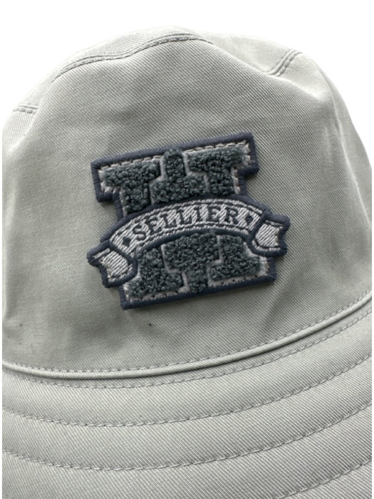 Hermes Gray & Blue Cotton Patch Boucle Bucket Hat Gray & Blue / 60