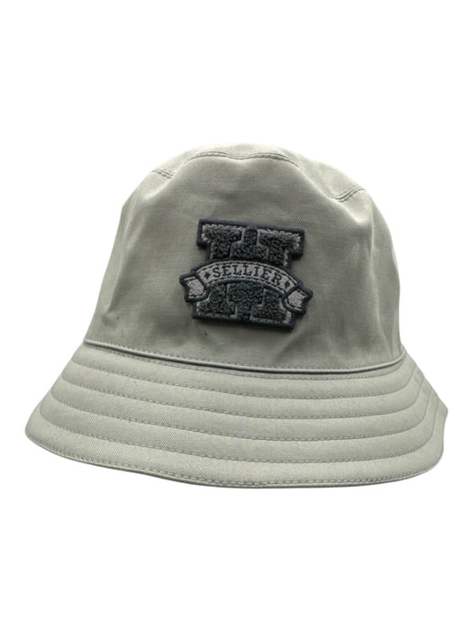 Hermes Gray & Blue Cotton Patch Boucle Bucket Hat Gray & Blue / 60