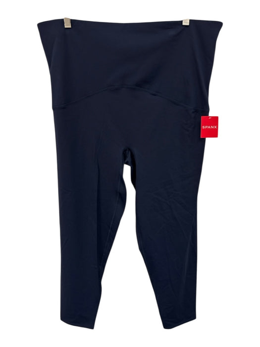 Spanx Size 3X Navy Blue Nylon Blend Stretch Waist Full Length Leggings Navy Blue / 3X