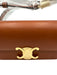 Celine Brown Leather Shoulder Bag Logo Gold Detail Dust Bag Incl. Bag Brown / Small