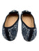 Christian Dior Shoe Size 42 Blue & White Tweed Bow Pearl Detail Logo Flats Blue & White / 42