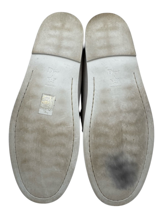 Christian Dior Shoe Size Est 41 Beige Suede Logo White Soles Mules Beige / Est 41