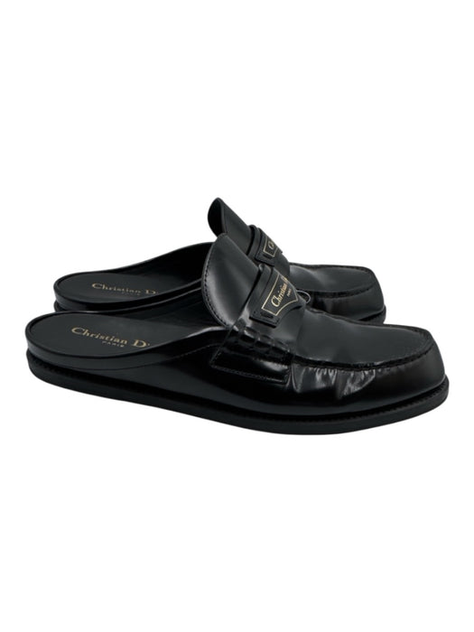 Christian Dior Shoe Size 41 Black Calf Leather Leather Loafer Mule Mules Black / 41