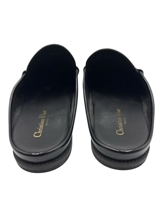Christian Dior Shoe Size 41 Black Calf Leather Leather Loafer Mule Mules Black / 41