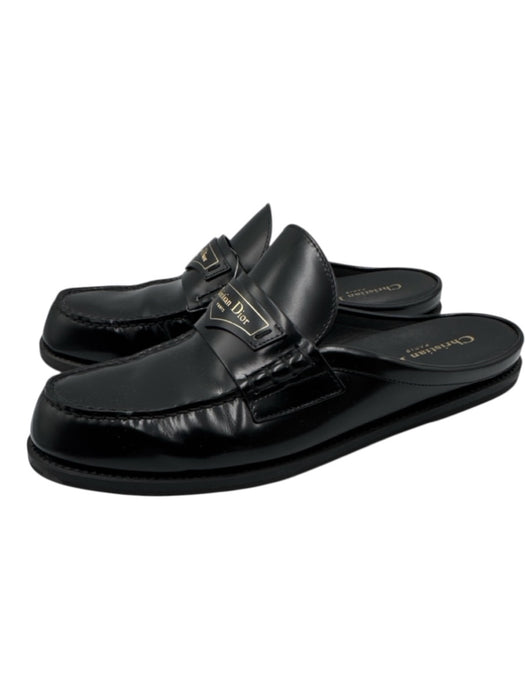 Christian Dior Shoe Size 41 Black Calf Leather Leather Loafer Mule Mules Black / 41
