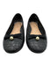 Christian Dior Shoe Size 42 Black Calfskin Leather Quilted Bow Pearl Flats Black / 42