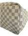Louis Vuitton Cream & Brown Coated Canvas Leather trim Damier Azur Zip Pouch Bag Cream & Brown / L