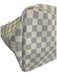 Louis Vuitton Cream & Brown Coated Canvas Leather trim Damier Azur Zip Pouch Bag Cream & Brown / L