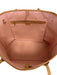 Louis Vuitton Cream & Brown Coated Canvas Leather trim Damier Azur Zip Pouch Bag Cream & Brown / L