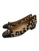 Valentino Garavani Shoe Size 42 Brown & Cream Pony Hair Cap Toe Bow Detail Flats Brown & Cream / 42