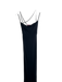 Emanuel Ungaro Size 34 Black Viscose Draped Spaghetti Strap Cross Back Dress Black / 34