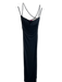 Emanuel Ungaro Size 34 Black Viscose Draped Spaghetti Strap Cross Back Dress Black / 34