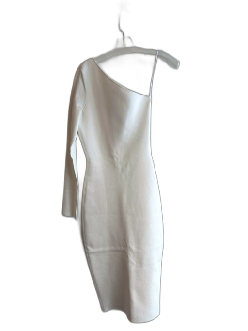 VB Body by Victoria Beckham Size S White Viscose Body Con Assymetric Midi Dress White / S