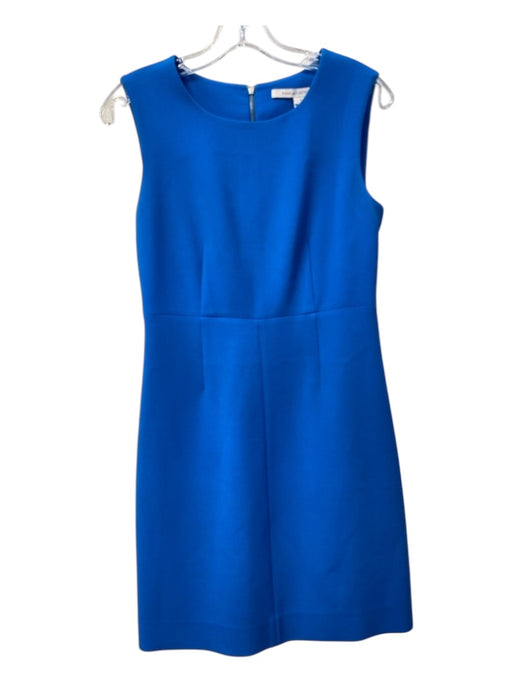 Diane Von Furstenberg Size 2 Cerulean Missing Fabric Tag Round Neck Dress Cerulean / 2