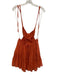 Free People Size XS Orange Cotton Sleeveless Open Back Mini Dress Orange / XS