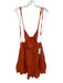 Free People Size XS Orange Cotton Sleeveless Open Back Mini Dress Orange / XS