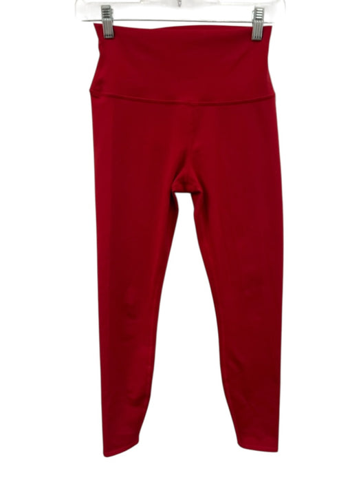 Alo Size XS Red Nylon Blend Wide Waist Band Full Leg Pants Red / XS