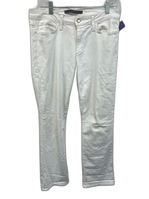 Joe's Size 32 White Cotton Mid Rise Zip Up Straight Pants White / 32