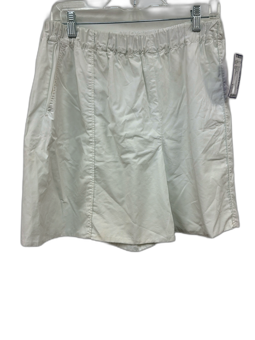 Bottega Veneta Size 42 White Cotton Elastic Waist Solid Shorts White / 42