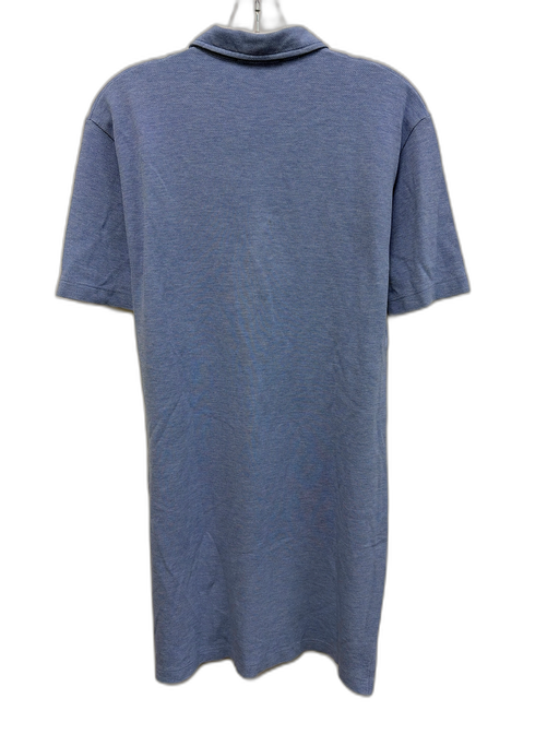 Loro Piana Size L Blue Cotton 1/2 Sleeve Knit Polo Dress Blue / L