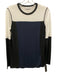 Vince Size XS White, Navy, Black Rayon Blend Long Sleeve Colorblock Top White, Navy, Black / XS