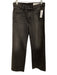 Rag & Bone Size 25 Faded Black Cotton Denim Low Rise Whiskering Wide Leg Jeans Faded Black / 25