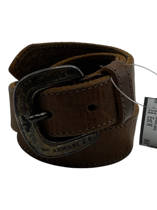 Armani Jeans Brown Leather Suede Distressed Belts Brown / Est M