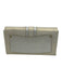 Jimmy Choo Ivory White Textile Flap Gold Hardware Shimmer Clutch Bag Ivory White / Small