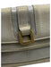 Jimmy Choo Ivory White Textile Flap Gold Hardware Shimmer Clutch Bag Ivory White / Small