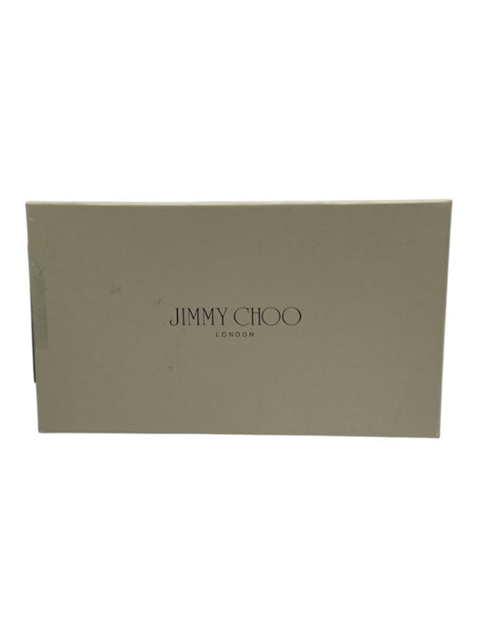 Jimmy Choo Ivory White Textile Flap Gold Hardware Shimmer Clutch Bag Ivory White / Small