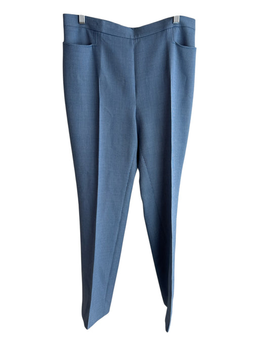 Akris Size 10 Blue Polyester Blend Houndstooth Side Zip Pockets Pants Blue / 10