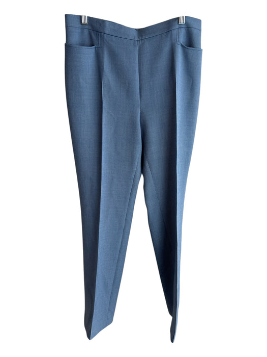 Akris Size 10 Blue Polyester Blend Houndstooth Side Zip Pockets Pants Blue / 10