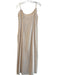 saltwater LUXE Size L Beige Cotton Blend Floral Crochet Lace Side Slit Dress Beige / L