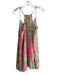Lilly Pulitzer Size L Pink & Green Silk V Neck Spaghetti Strap Above Knee Dress Pink & Green / L