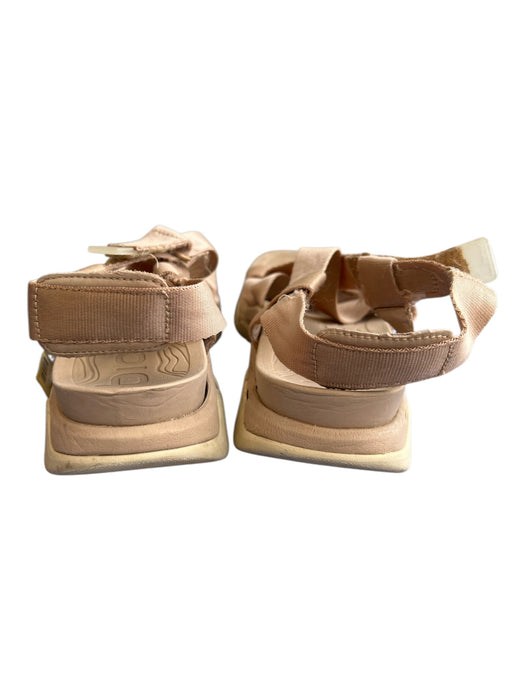 Bionica Shoe Size 9 Tan Manmade Material Open Toe & Heel Velcro Platform Shoes Tan / 9