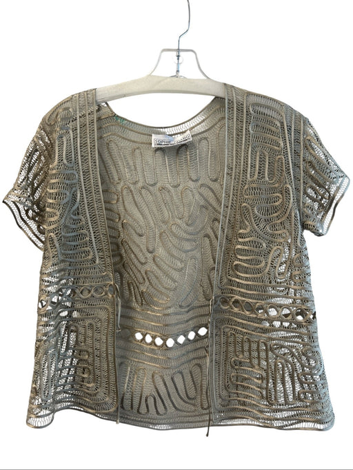 Sophie Chang Size Est S Army Green No Fabric Tag Crochet Tie Front Cardigan Army Green / Est S